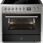 Steel EQ9F-5FI Enfasi inductie fornuis uitgevoerd met antraciet ovendeur en opbergvak