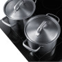 Links op de Samsung NZ64K5747BK kan een grote pan maar ook gewoon twee pannen geplaatst worden