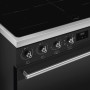 De Smeg C92IMMB2 heeft een strak design met rechte hoeken een strakke stanggreep en een moderne vormgeving.