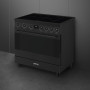 De Smeg C9IMN2 is een strak inductie fornuis welke versterkt wordt door de mat zwarte kleur