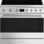 De Smeg C9IMX2 is een 90 cm. breed inductie fornuis in het roestvrijstaal