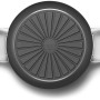Bodem van de Smeg DPF2812BLM geschikt voor inductie en gas en voorzien van het Smeg logo