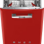 Smeg ST2FABRD2 onderbouw vaatwasser rood - retro jaren 50
