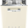 Smeg STFABCR3 retro jaren 50 onderbouw vaatwasser - crème