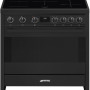 Smeg B95IMAN9 inductie fornuis - volledig antraciet