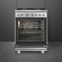 De oven is ruim en biedt plaats aan 5 niveaus welke met de hetelucht stand gebruikt kunnen worden.