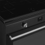 De CX91IMBL is een zwart inductie fornuis met rvs accenten in knoppen en greep