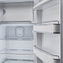 De ruime luxe afgewerkte deurbakken van de Smeg FAB28RDEG5 koelkast groen