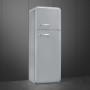 Smeg FAB30RSV5 rechtsdraaiende retro koelkast - zilver metallic