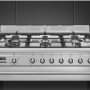 Smeg SNLK916MFX9 gas fornuis - roestvrijstaal - 90 cm. breed