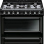 Smeg TR90NNLK9 fornuis - zwart - 90 cm. breed - Victoria