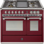 Steel A10FF-4T Ascot gas fornuis - 100 cm breed in de kleur Bordeaux