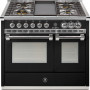 Steel A10FF-4T Ascot gas fornuis - 100 cm breed in de kleur Nero