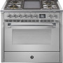 Steel AQ9S-4B Ascot gasfornuis - combi-stoomoven - met grill-top bakplaat