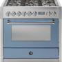 Steel G9F-6W fornuis afgebeeld in de kleur Celeste