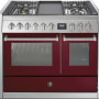 Steel GQ10SF-4T fornuis met combi-stoomoven en frytop - 100 cm breed