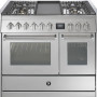 Steel GQ10SF-4T fornuis met combi-stoomoven en frytop - 100 cm breed