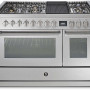Steel GQ12SF-4BM rvs fornuis met combi-stoomoven - 120 cm breed