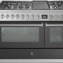 Steel GQ12SF-4TM rvs fornuis met combi-stoomoven - 120 cm breed