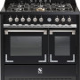 Steel X10FF-6 Oxford mat-zwart fornuis