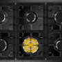 Steel X10FF-6 Oxford mat-zwart fornuis