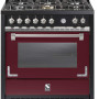 Steel X9F-6 Oxford mat-zwart fornuis