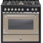 Steel X9F-6 Oxford mat-zwart fornuis