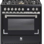 Steel X9F-6 Oxford mat-zwart fornuis