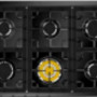 Steel X9F-6 Oxford mat-zwart fornuis