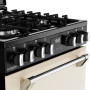 Draaiknoppen van het Stoves Richmond DX 60 DF crème fornuis met retro design