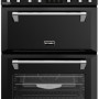 Stoves Richmond DX 60 DF zwart gasfornuis met dubbele oven en 4-pits gaskookplaat