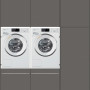 Wasmachinekast FLUSH wasmachine / droger kast - metallic black