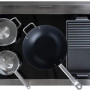 De Boretti CFBI9015IX2 heeft twee flex zones en is uitgevoerd met 5 inductie zones