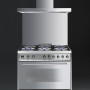 Het SMEG fornuis C9GMXNLB1 is perfect te combineren met bijbehorende achterwand type KITC9X en afzuigkap type KSE90X1