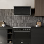 Smeg KV394MB schuine anti-hoofdstoot afzuigkap - zwart