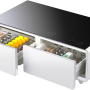 CASO Sound & Cool Wit salon tafel met koellades, speakers en draadloos opladen telefoon