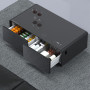 CASO Sound & Cool Zwart salon tafel met koellades, speakers en draadloos opladen telefoon