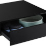 Etna AL14 inbouw lade - zwart glas - 14 cm. hoog