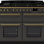 Falcon Estel Deluxe 110 cm gasfornuis in leisteen kleur met antiek messing afwerking
