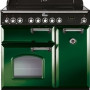 Falcon Classic Deluxe 90 inductie fornuis in groen met chroom beslag