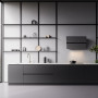 Falmec FUSION 85 zwarte wand afzuigkap - schuin design model