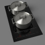 Fulgor milano FCH 302 ID TS BK inbouw inductie kookplaat - 2 zones - domino