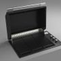 Fulgor milano FOBQ 803 G MBK inbouw gas barbecue - mat zwart