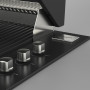 Fulgor milano FOBQ 803 G MBK inbouw gas barbecue - mat zwart