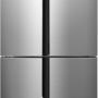 De Hisense RQ562N4AC1 is een 4-deurs koelkast uitgevoerd met rvs-look front