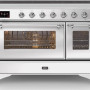 Ilve MI127NE3/SS inductie fornuis - roestvrijstaal - 120 cm. breed