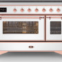 Ilve MI127NE3/SS inductie fornuis - roestvrijstaal - 120 cm. breed
