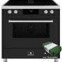 Elementi di Cucina IM9034-MZ-IX-S inductie fornuis met afzuiging - mat zwart