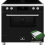Elementi di Cucina IM9034-ZW-IX-S inductie fornuis met afzuiging - zwart