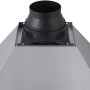 De Inventum AKS6011RVS heeft een afvoer van 120 of 150 mm. (naar keuze)